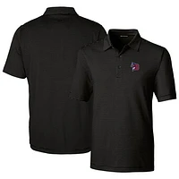 Men's Cutter & Buck  Black Buffalo Bisons Forge Pencil Stripe Stretch DryTec Polo