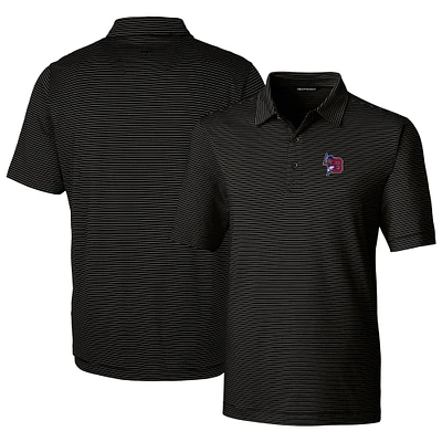 Men's Cutter & Buck  Black Buffalo Bisons Forge Pencil Stripe Stretch DryTec Polo