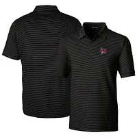 Men's Cutter & Buck  Black Buffalo Bisons Forge Pencil Stripe Stretch DryTec Polo