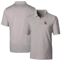 Men's Cutter & Buck  Gray Frisco RoughRiders Forge Pencil Stripe Stretch DryTec Polo