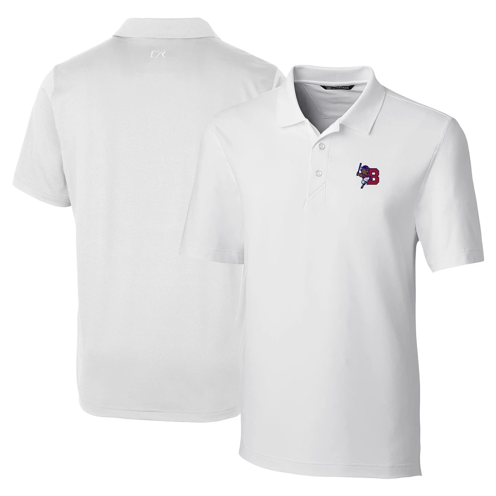 Men's Cutter & Buck White Buffalo Bisons DryTec Forge Stretch Polo