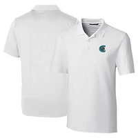 Men's Cutter & Buck  White Charlotte Knights DryTec Forge Stretch Polo