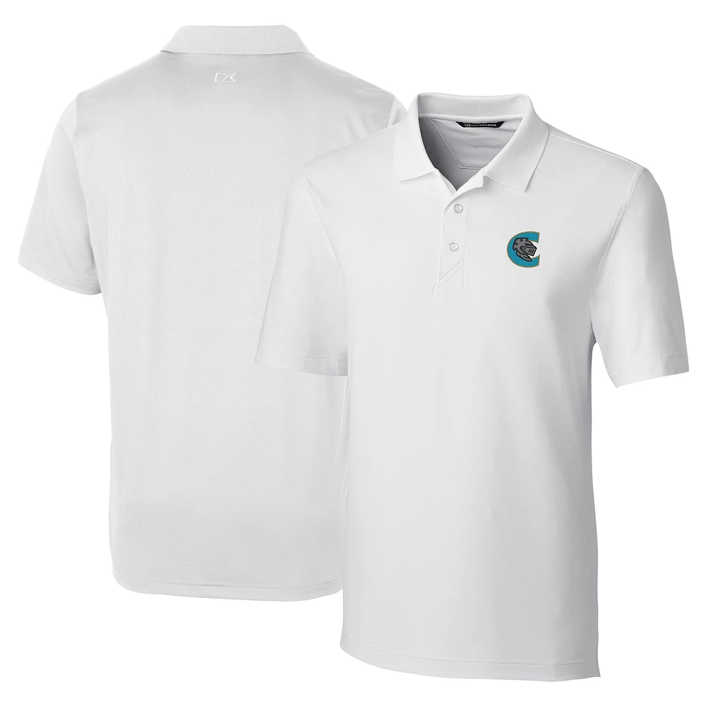 Men's Cutter & Buck White Charlotte Knights DryTec Forge Stretch Polo