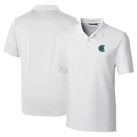 Men's Cutter & Buck  White Charlotte Knights DryTec Forge Stretch Polo