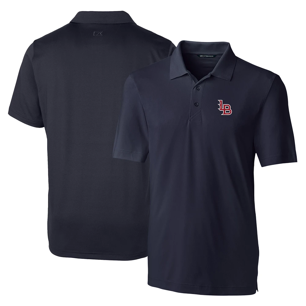 Men's Cutter & Buck Navy Louisville Bats DryTec Forge Stretch Polo