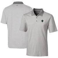 Men's Cutter & Buck  Gray Hillsboro Hops Forge Tonal Stripe Stretch Polo