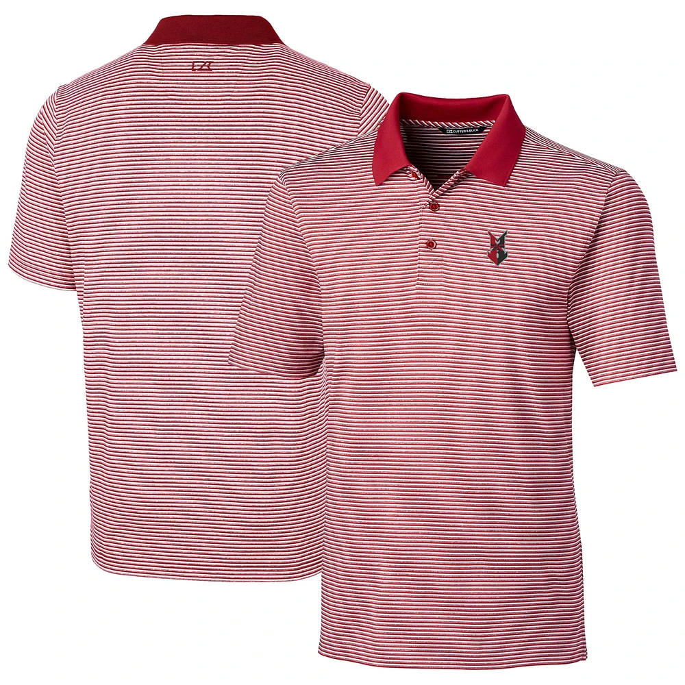 Men's Cutter & Buck Indianapolis Indians Forge Tonal Stripe Stretch Polo