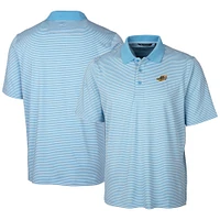 Men's Cutter & Buck  Powder Blue Akron RubberDucks Forge Tonal Stripe Stretch Polo