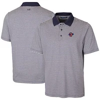 Men's Cutter & Buck  Navy Jacksonville Jumbo Shrimp Forge Tonal Stripe Stretch Polo
