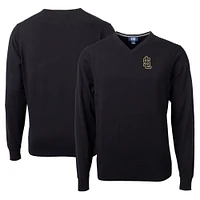 Men's Cutter & Buck Black Salt Lake Bees Lakemont Tri-Blend V-Neck Pullover Sweater