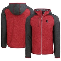 Men's Cutter & Buck Heather /Heather Charcoal Round Rock Express Mainsail Raglan Full-Zip Hoodie