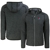 Men's Cutter & Buck Heather /Heather Charcoal Round Rock Express Mainsail Raglan Full-Zip Hoodie