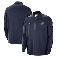 Men's Nike Navy Minnesota Timberwolves 2024/25 Courtside Performance Half-Zip Top