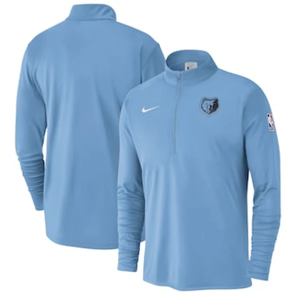 Men's Nike Light Blue Memphis Grizzlies 2024/25 Courtside Performance Half-Zip Top