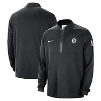 Men's Nike Black Brooklyn Nets 2024/25 Courtside Performance Half-Zip Top