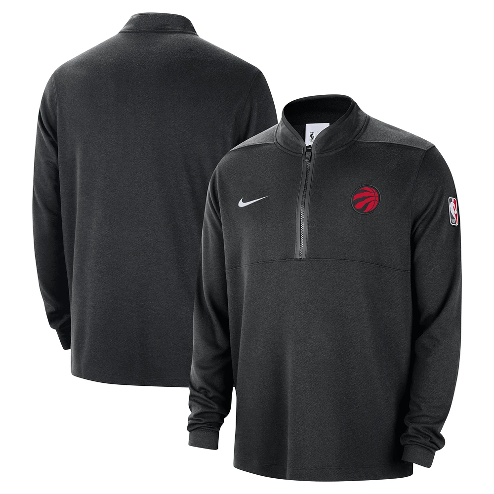 Men's Nike Black Toronto Raptors 2024/25 Courtside Performance Half-Zip Top