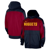 Men's Nike Navy Denver Nuggets Authentic On-Court Showtime Performance Full-Zip Hoodie