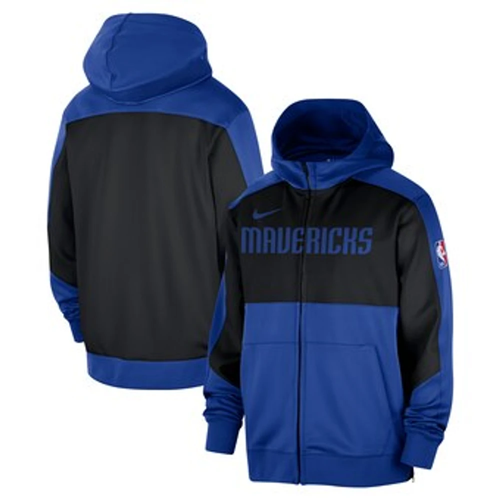 Men's Nike Blue Dallas Mavericks Authentic On-Court Showtime Performance Full-Zip Hoodie