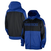 Men's Nike Blue Dallas Mavericks Authentic On-Court Showtime Performance Full-Zip Hoodie