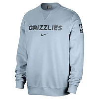 Men's Nike Light Blue Memphis Grizzlies Courtside Standard Issue Performance Pullover Sweatshirt