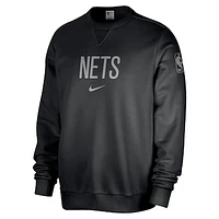 Men's Nike Black Brooklyn Nets Courtside Standard Issue Performance Pullover Sweatshirt