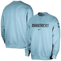 Men's Nike Light Blue Dallas Mavericks Courtside Standard Issue Performance Pullover Sweatshirt