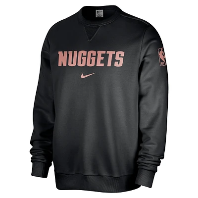 Men's Nike Black Denver Nuggets Courtside Standard Issue Performance Pullover Sweatshirt