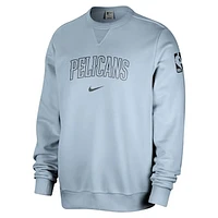 Men's Nike Light Blue New Orleans Pelicans Courtside Standard Issue Performance Pullover Sweatshirt