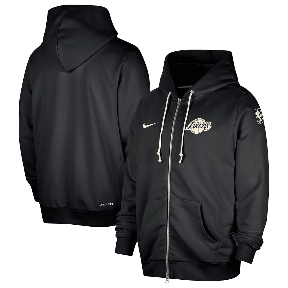 Men's Nike Black Los Angeles Lakers Authentic Standard Issue Full-Zip Hoodie Jacket