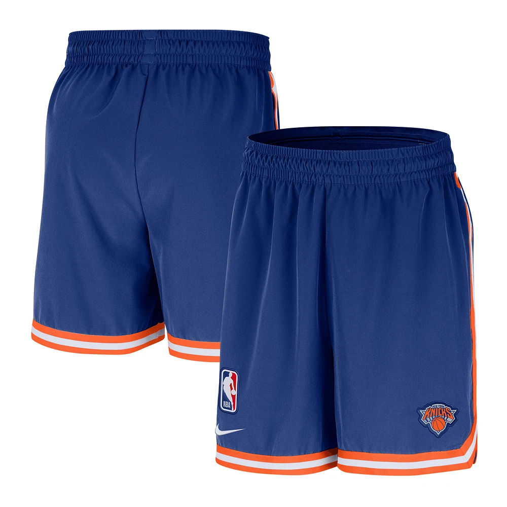 Men's Nike Blue New York Knicks Authentic Pre-Game Woven Performance Shorts