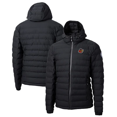 Men's Cutter & Buck Black Rochester Red Wings Mission Ridge Repreve Eco Insulated Full-Zip Puffer Jacket