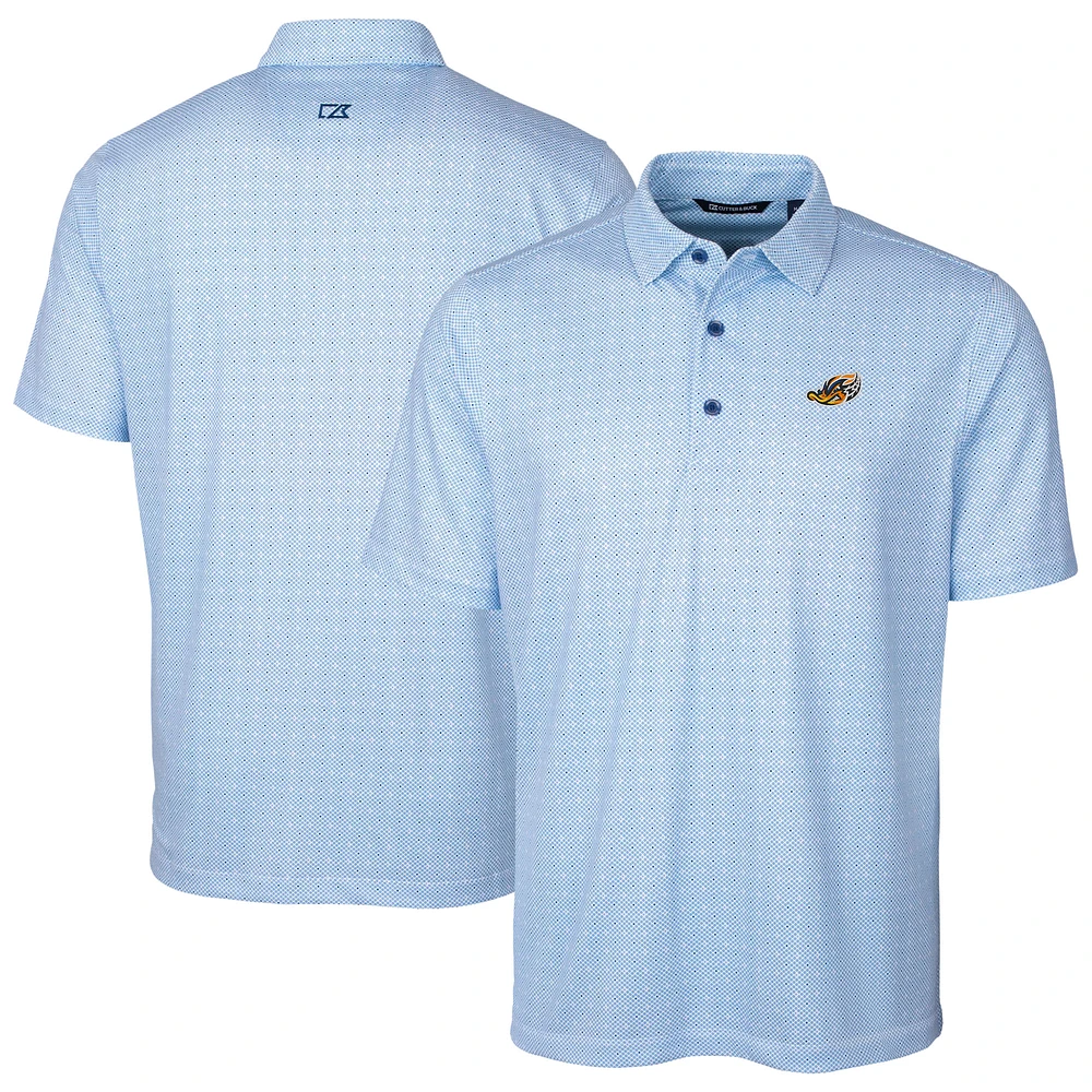 Men's Cutter & Buck Akron RubberDucks Pike Double Dot Print Stretch Polo