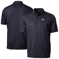 Men's Cutter & Buck  Black Lehigh Valley IronPigs Pike Double Dot Print Stretch Polo