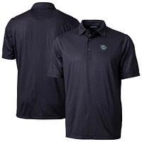 Men's Cutter & Buck  Black Lehigh Valley IronPigs Pike Double Dot Print Stretch Polo