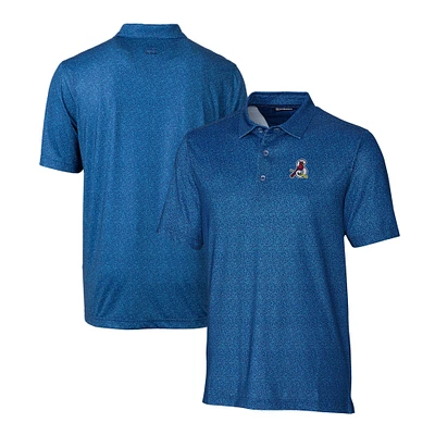 Men's Cutter & Buck Blue Springfield Cardinals Pike Micro Floral Stretch Polo