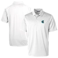Men's Cutter & Buck White Charlotte Knights Prospect Textured Stretch Polo