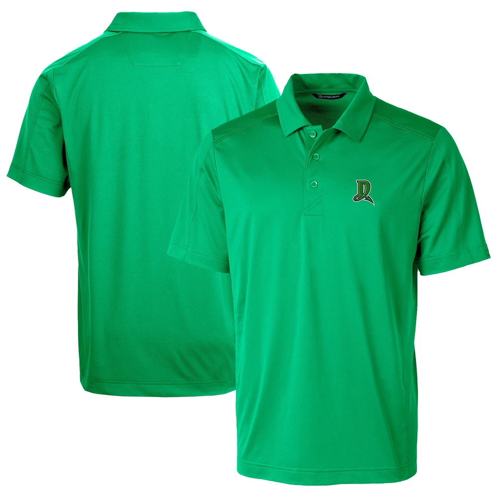 Men's Cutter & Buck Kelly Green Dayton Dragons Prospect Textured Stretch Polo
