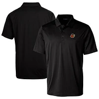 Men's Cutter & Buck Black Rochester Red Wings Prospect Textured Stretch Polo
