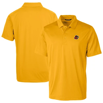 Men's Cutter & Buck Gold Rochester Red Wings Prospect Textured Stretch Polo