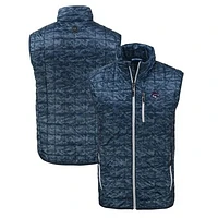 Men's Cutter & Buck Navy Binghamton Rumble Ponies Rainier PrimaLoft Eco Insulated Full-Zip Printed Puffer Vest