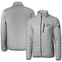 Men's Cutter & Buck Gray Omaha Storm Chasers Rainier PrimaLoft Eco Insulated Full-Zip Puffer Jacket