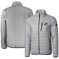 Men's Cutter & Buck Gray Omaha Storm Chasers Rainier PrimaLoft Eco Insulated Full-Zip Puffer Jacket