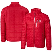 Men's Cutter & Buck Red Birmingham Barons Rainier PrimaLoft Eco Insulated Full-Zip Puffer Jacket