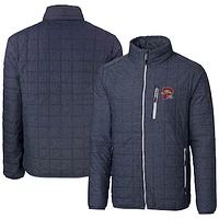 Men's Cutter & Buck Heather Navy Portland Sea Dogs Rainier PrimaLoft Eco Insulated Full-Zip Puffer Jacket