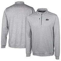 Men's Cutter & Buck  Gray Rocket City Trash Pandas Stealth Heathered Quarter-Zip Top