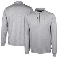 Men's Cutter & Buck  Gray Albuquerque Isotopes Stealth Heathered Quarter-Zip Top