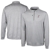 Men's Cutter & Buck  Gray Albuquerque Isotopes Stealth Heathered Quarter-Zip Top