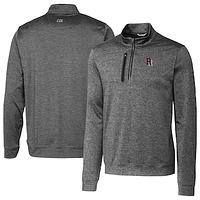 Men's Cutter & Buck Round Rock Express Stealth Heathered Quarter-Zip Top
