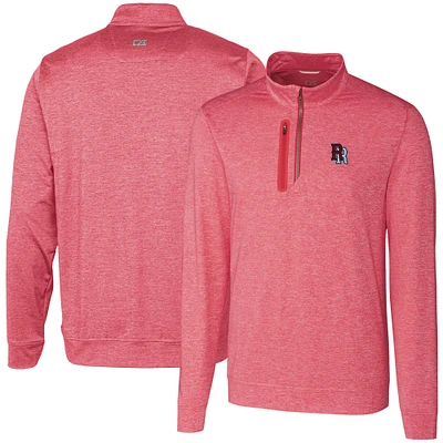 Men's Cutter & Buck Round Rock Express Stealth Heathered Quarter-Zip Top