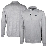 Men's Cutter & Buck Lehigh Valley IronPigs Stealth Heathered Quarter-Zip Top